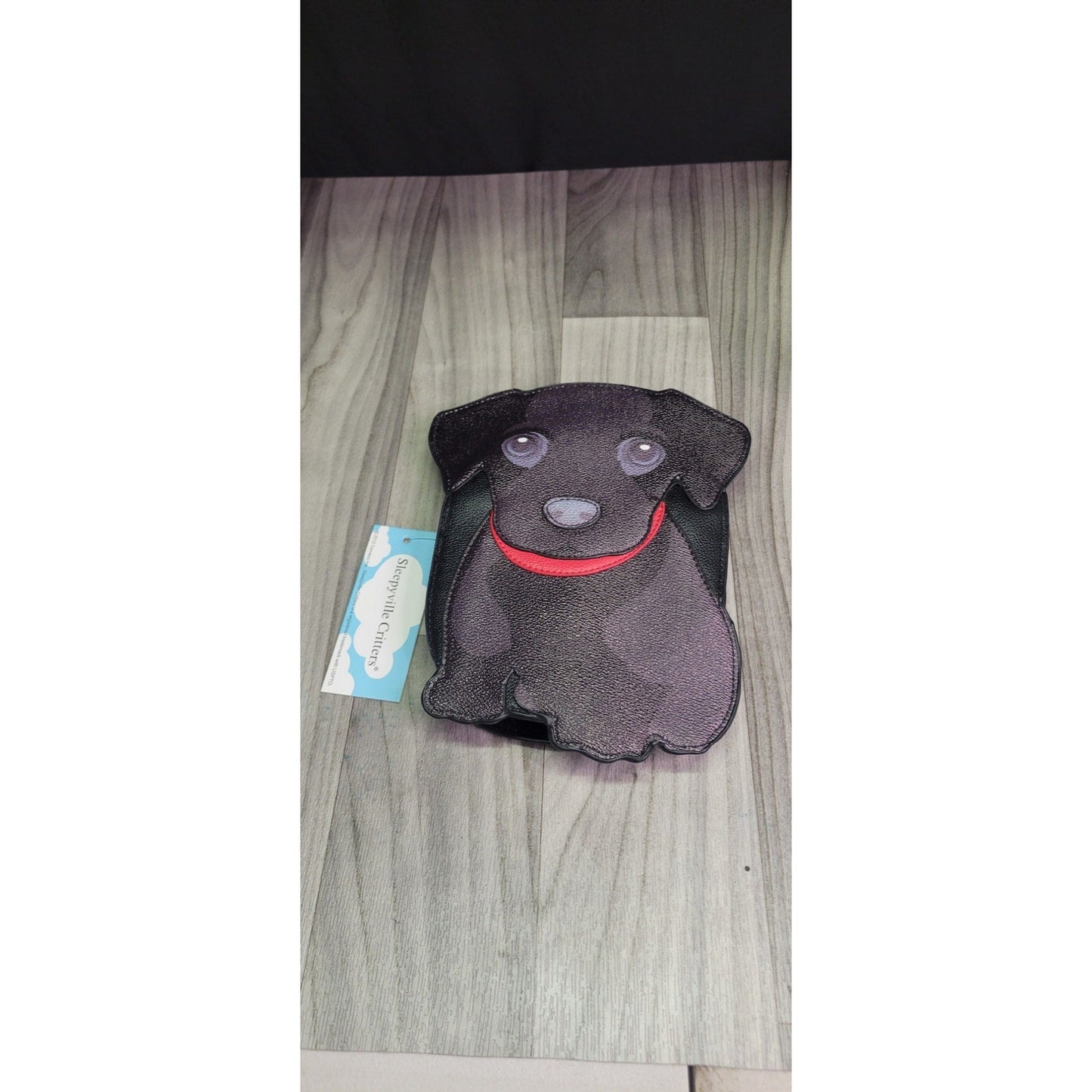 Super cute Black Lab w/ Red collar Crossbody purse