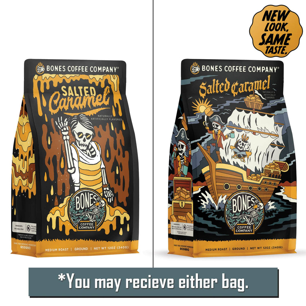 Salted Caramel Flavored Coffee | 12oz | Whole Bean & Ground: Whole Bean
