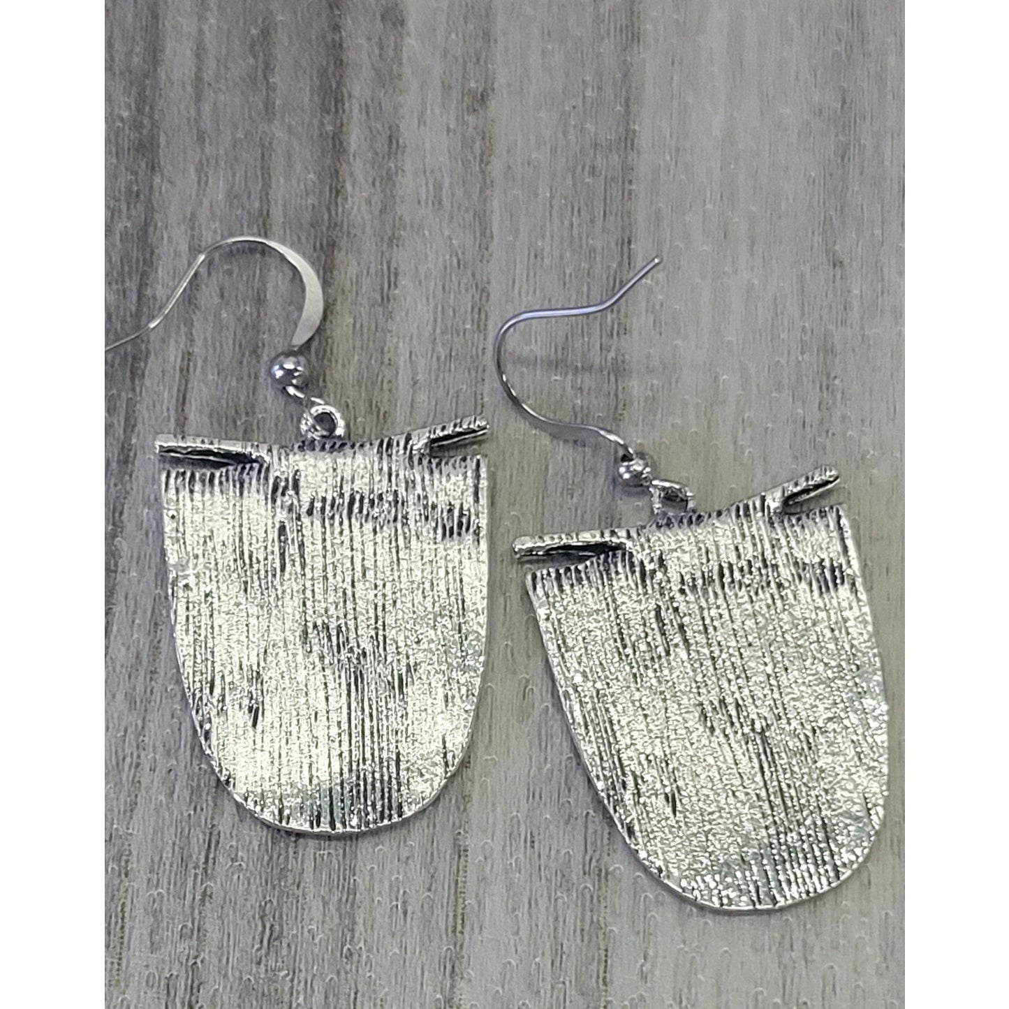 Ethnic 3 tone metal dangle earrings