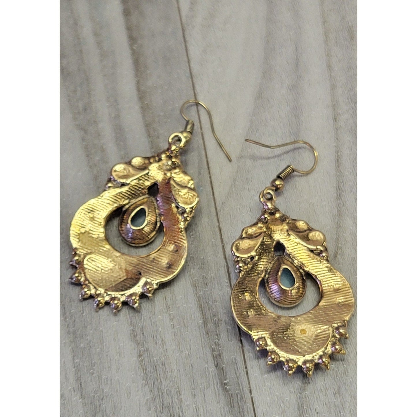 Multicolor dangle tear drop earrings