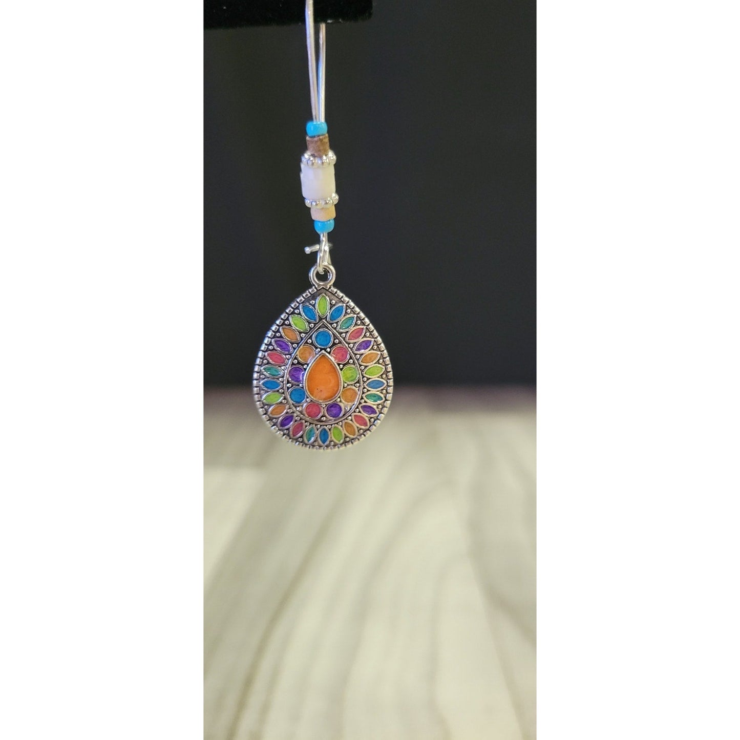 Multicolor Teardrop dangle earrings