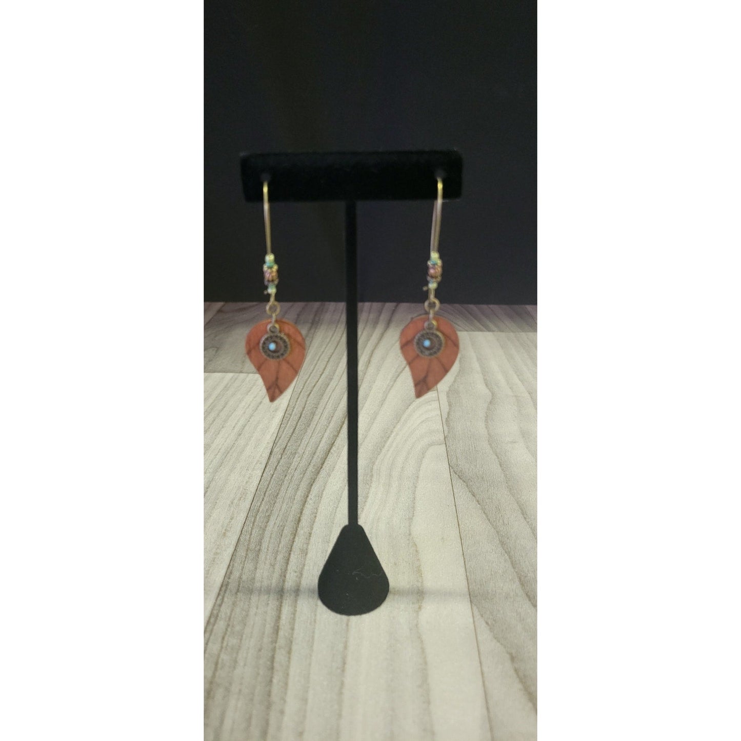 Bohemian leaf dangle earrings