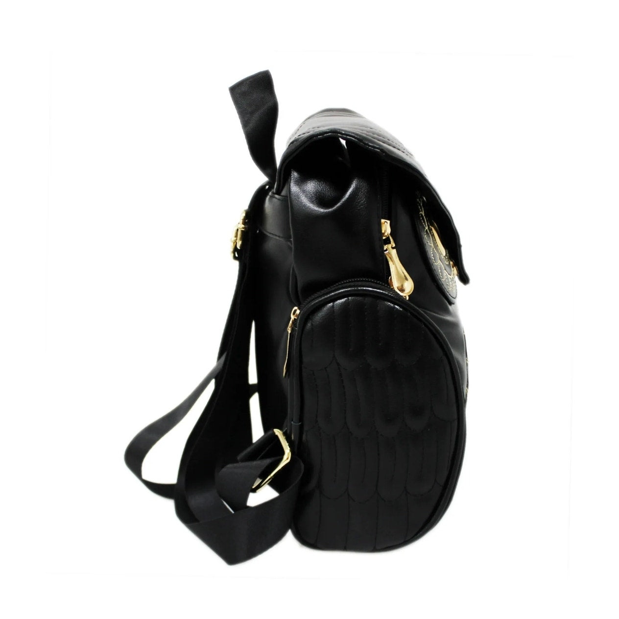 Black Owl Flap Backpack NWT