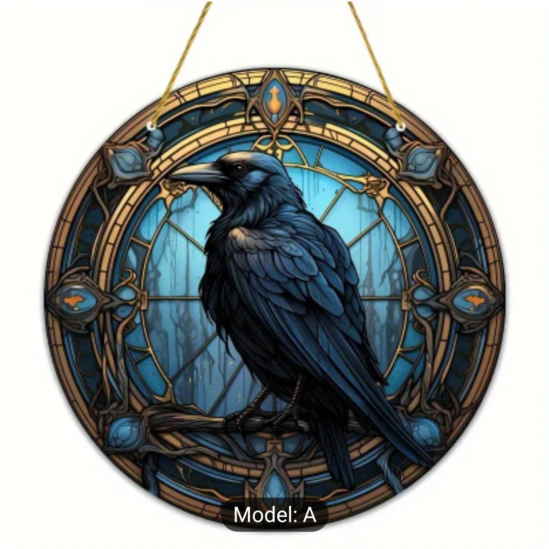 Raven on Branch Sun Cather