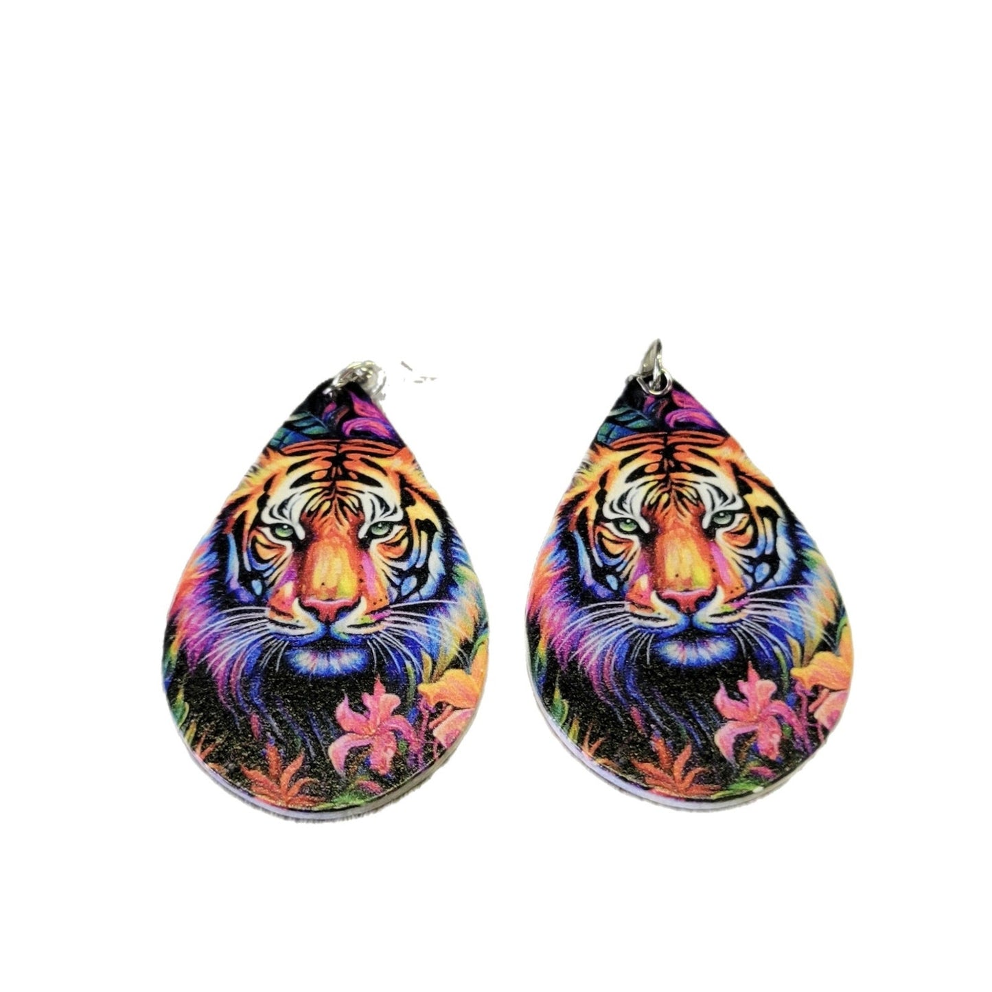 Light weight Colorful Tiger earrings