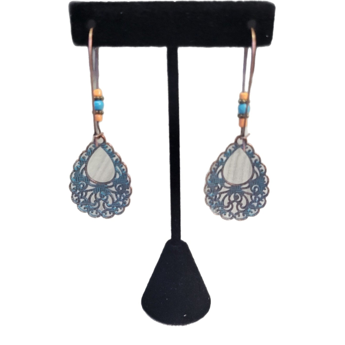 Vintage Copper & Turquoise Drop Bohemian earrings