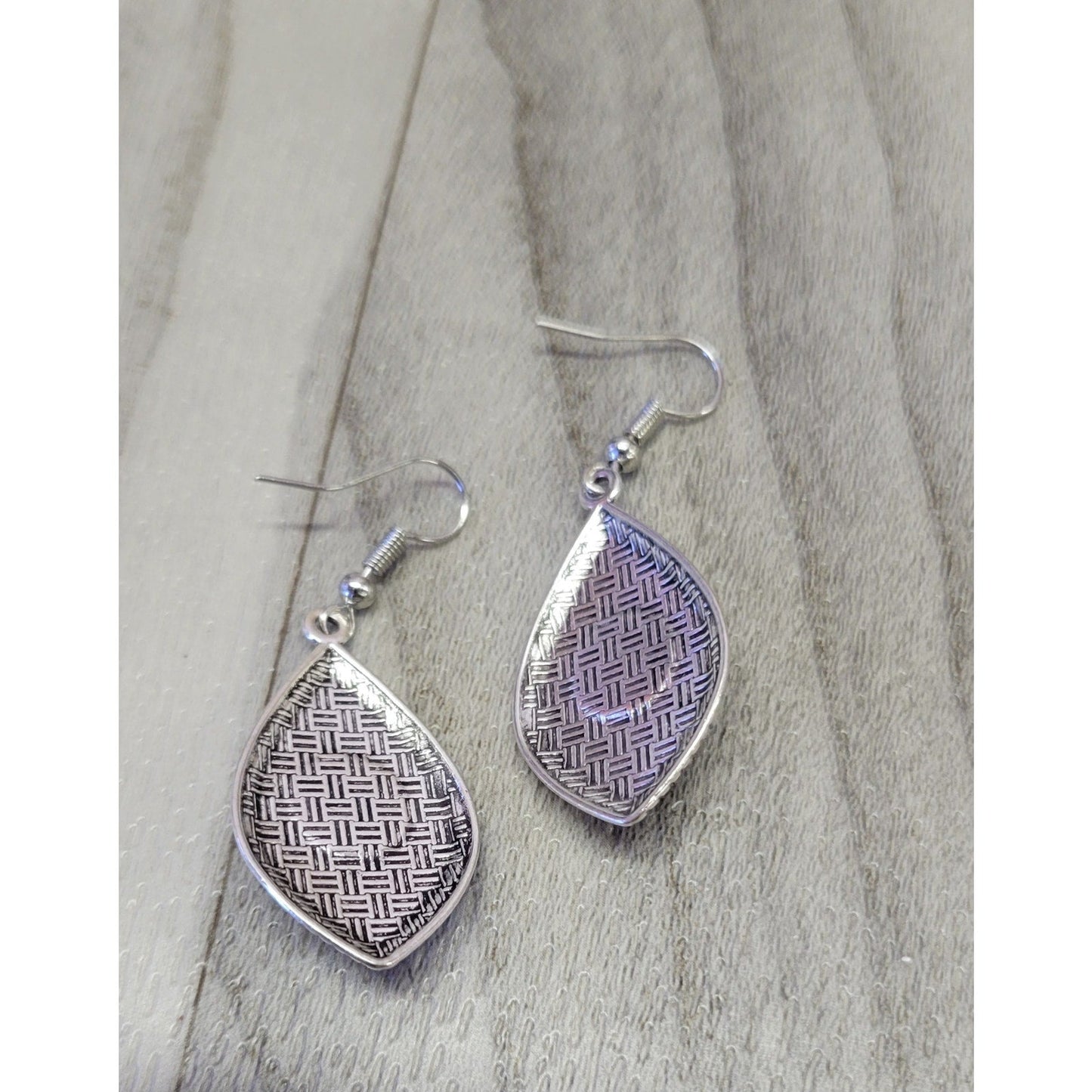 Silver and turquoise dangle earrings