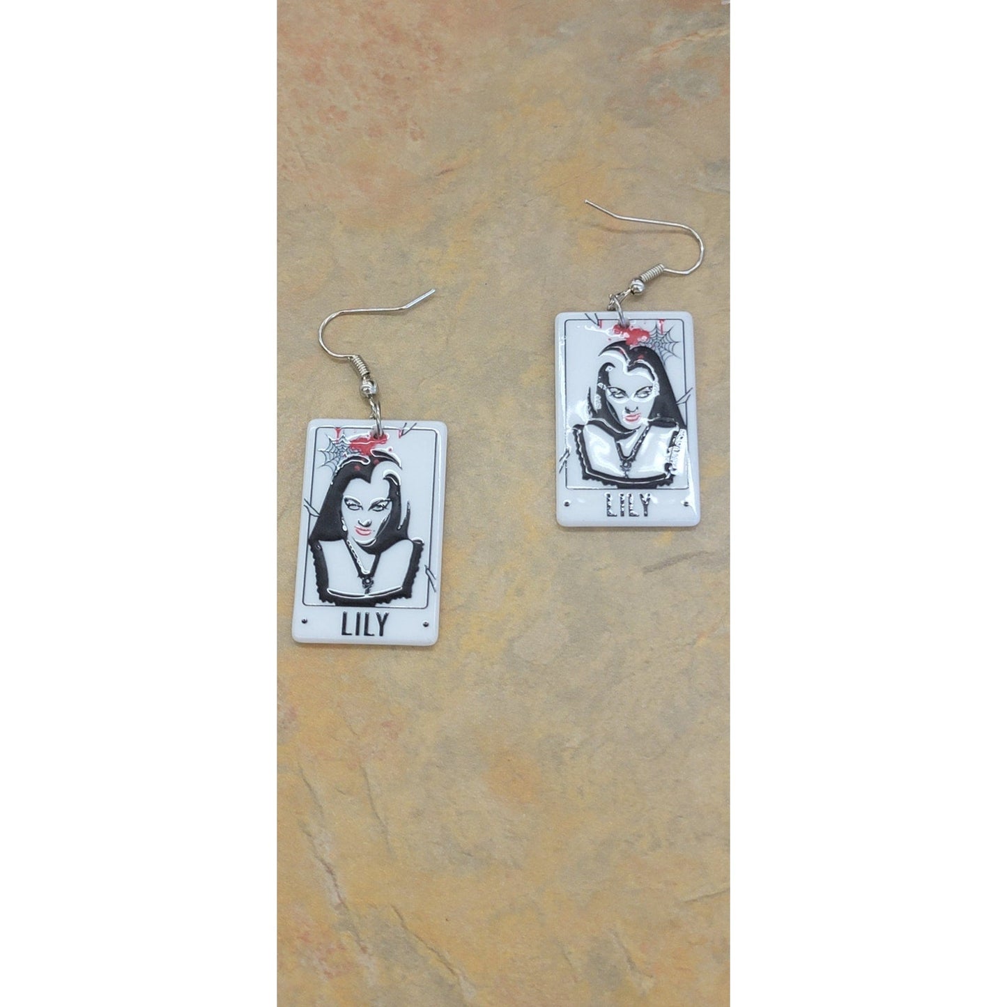 Halloween Lily Monsters Vampire double sided earrings