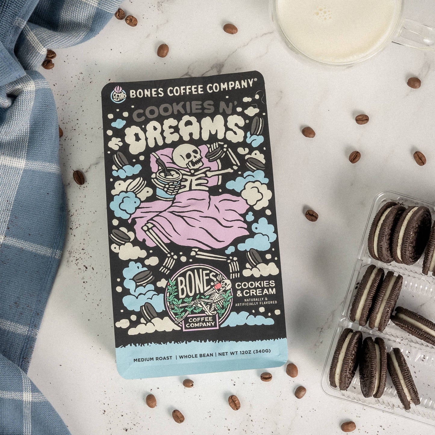 Cookies N' Dreams Coffee | 12oz | Whole Bean & Ground: Ground