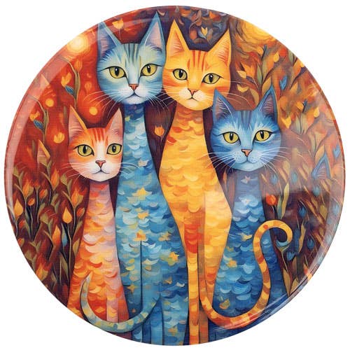 CERAMIC CATS COASTERS
