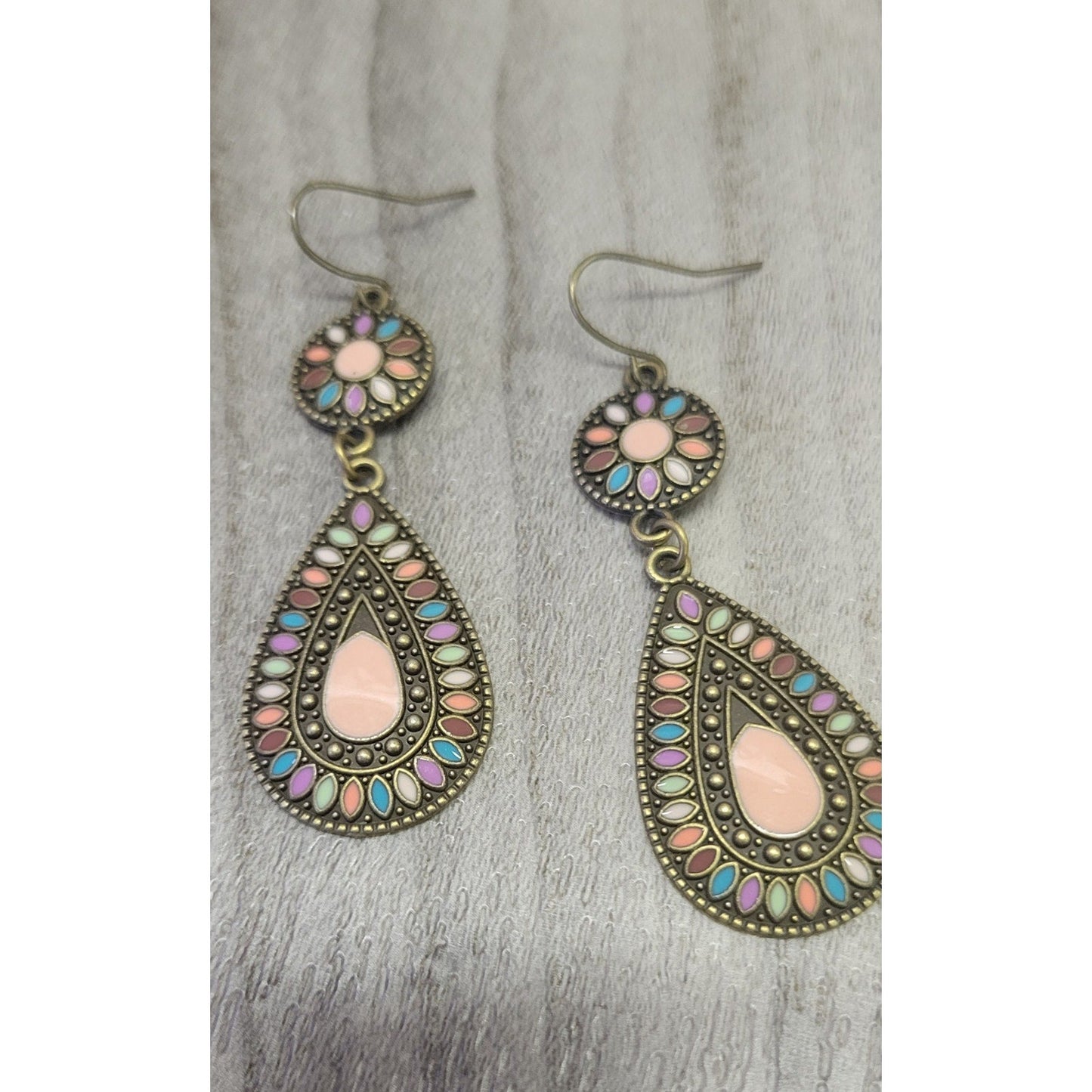 Beautiful multicolor chandelier drop earrings
