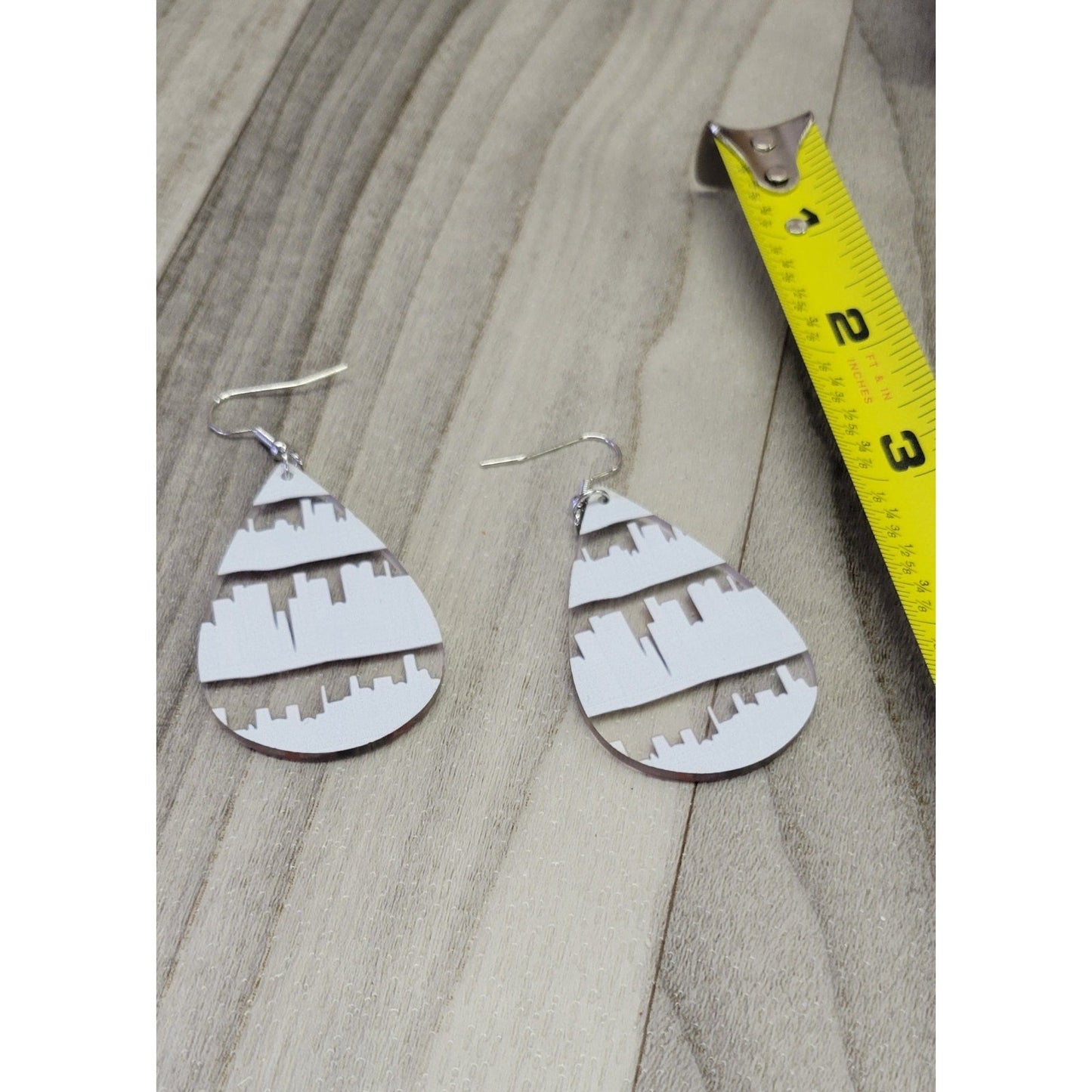 Tear drop acrylic book earrings