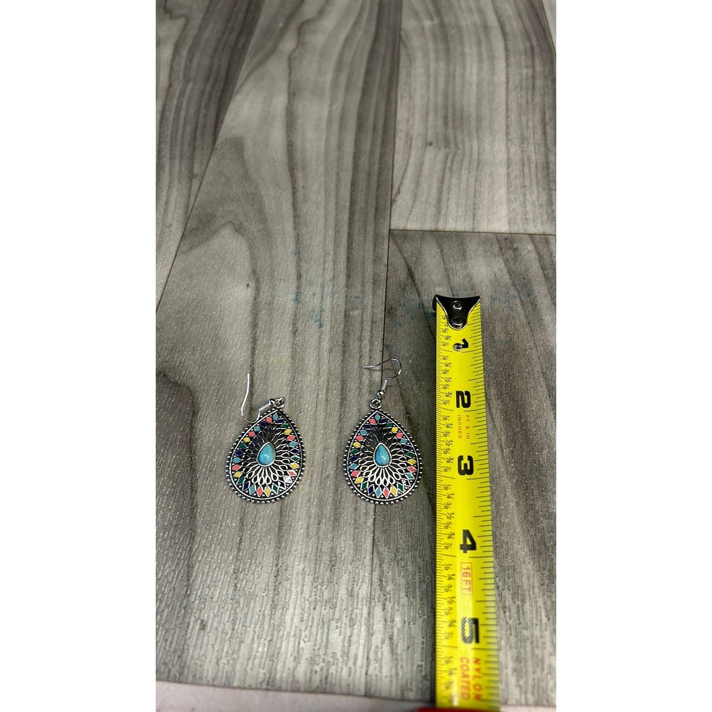 Multi color dangle earrings