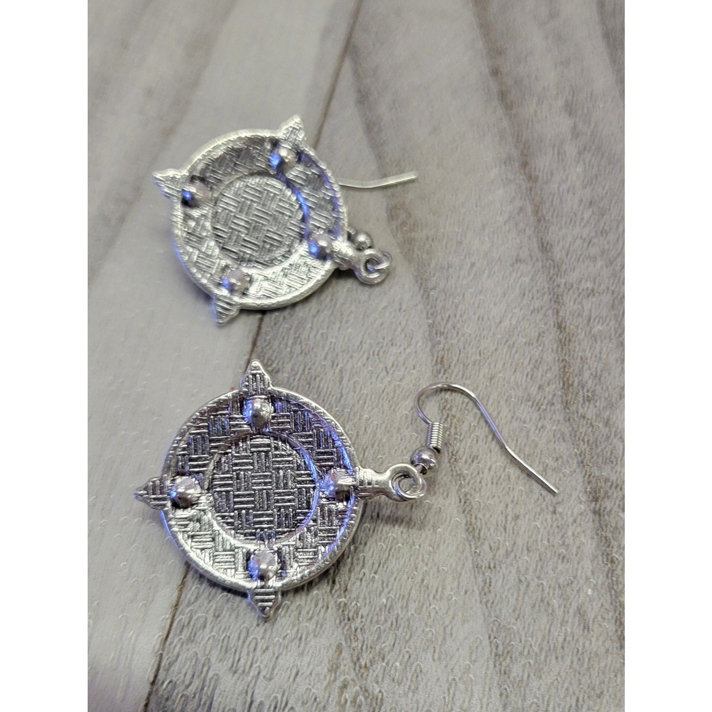 Silver and turquoise dangle earrings with beautiful stones