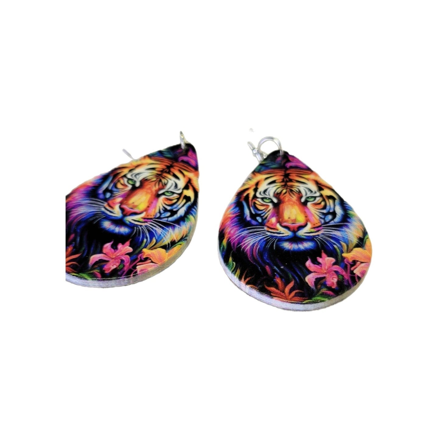 Light weight Colorful Tiger earrings