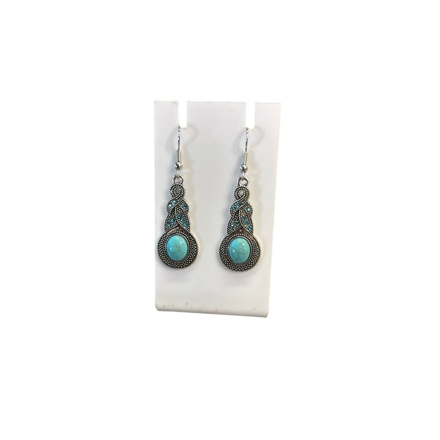 Beautiful light weight blue and silver earrings