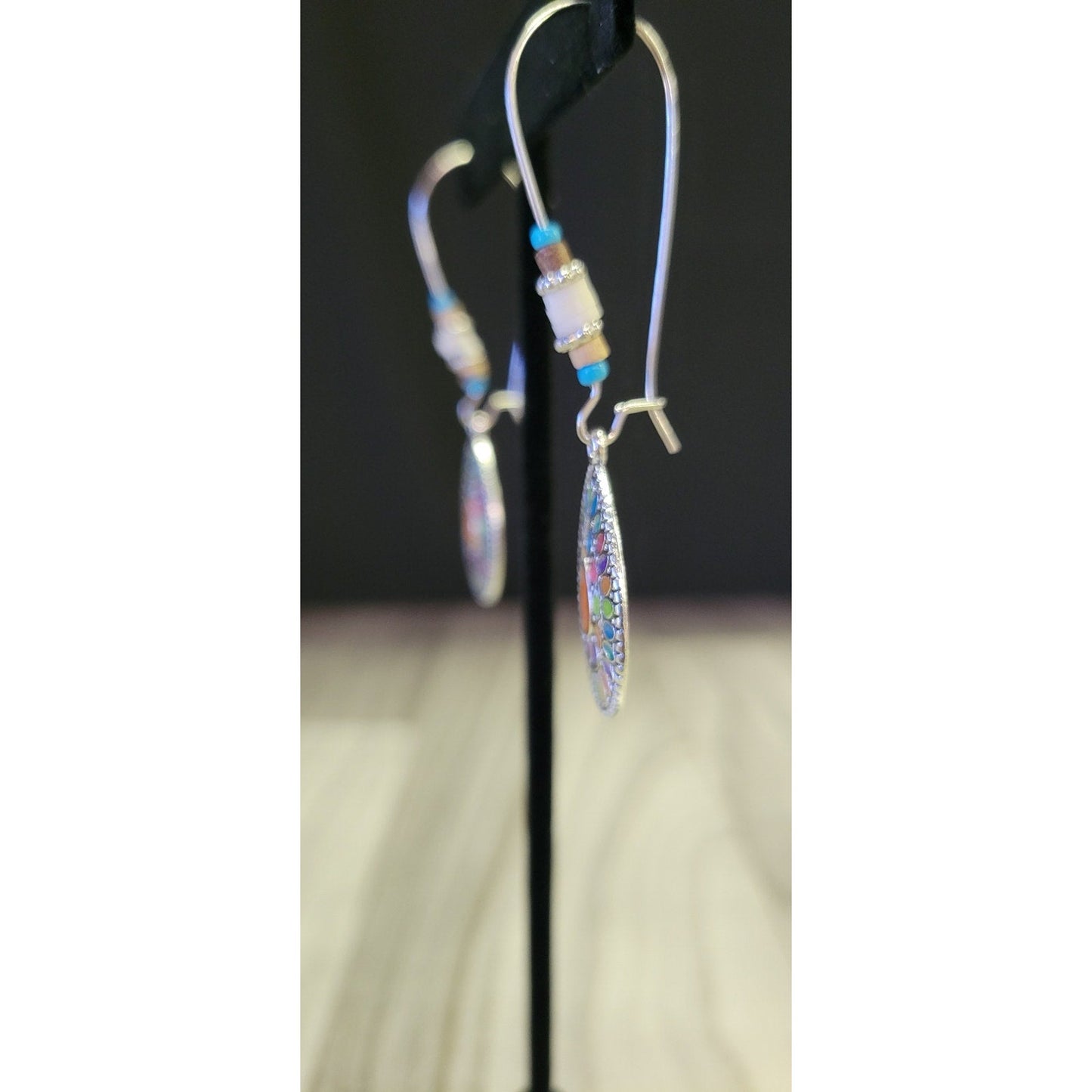 Multicolor Teardrop dangle earrings