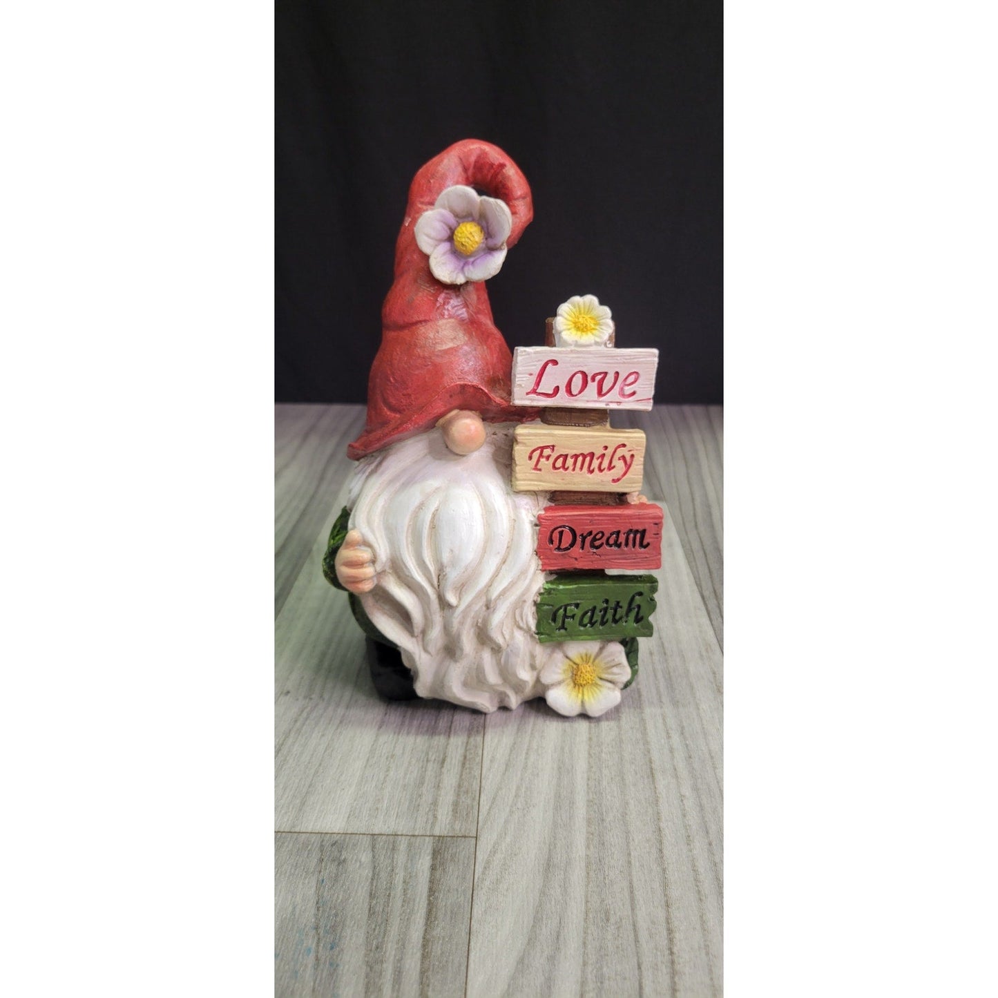 Spring Garden Gnome with Red Hat