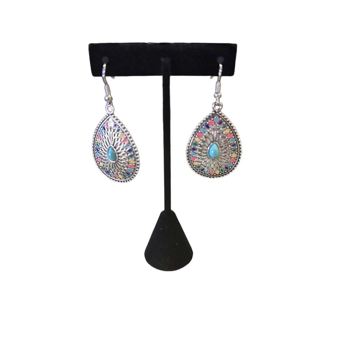 Multi color dangle earrings