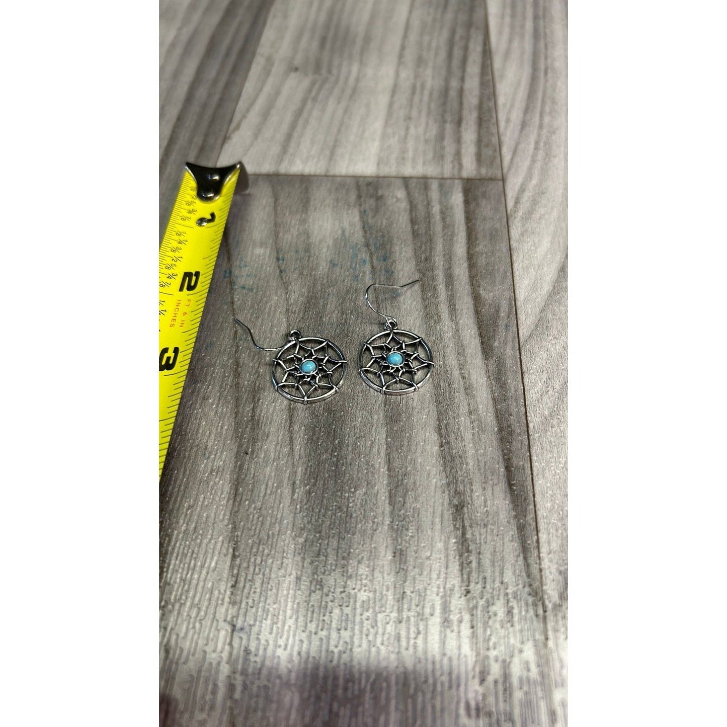 Spider web earrings