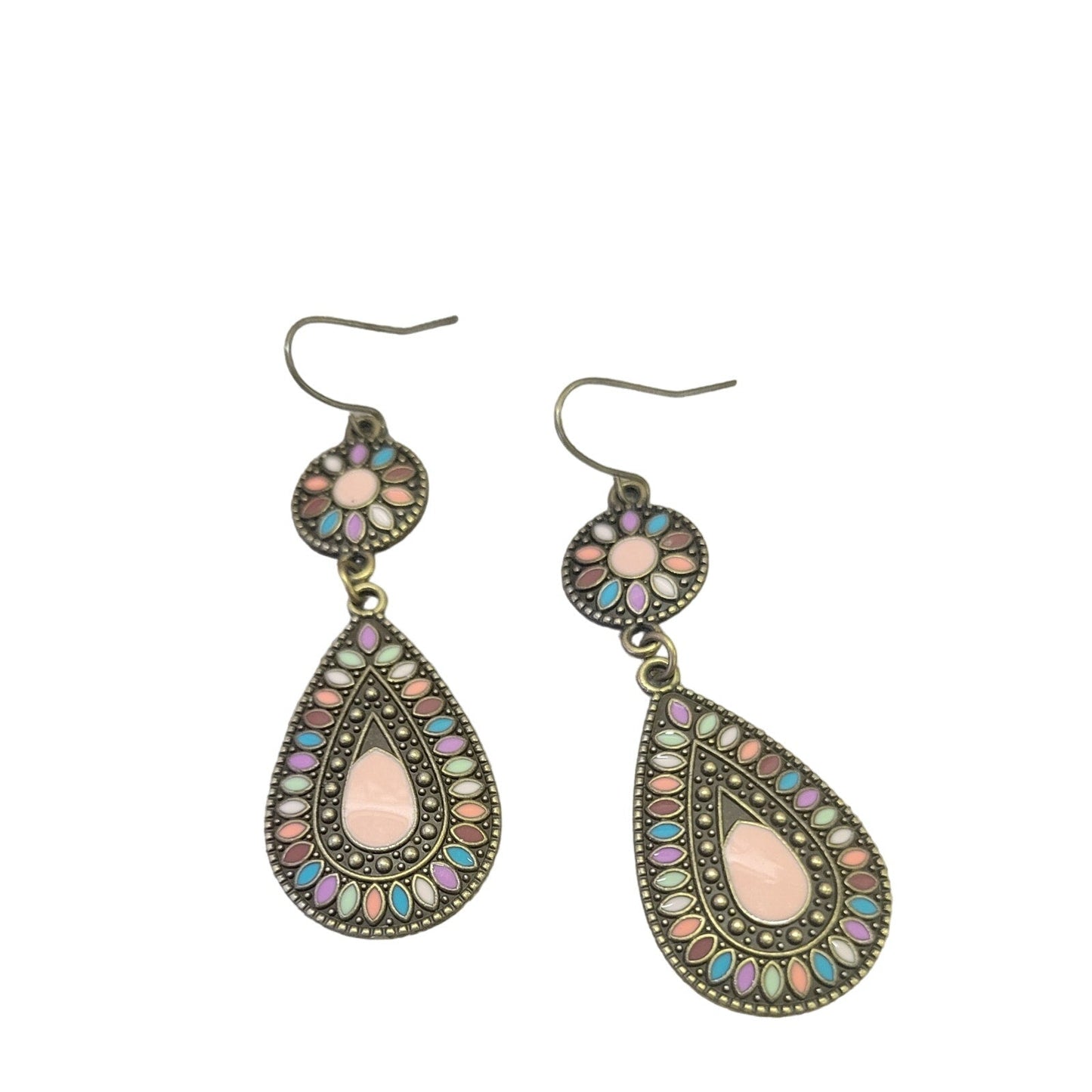 Beautiful multicolor chandelier drop earrings