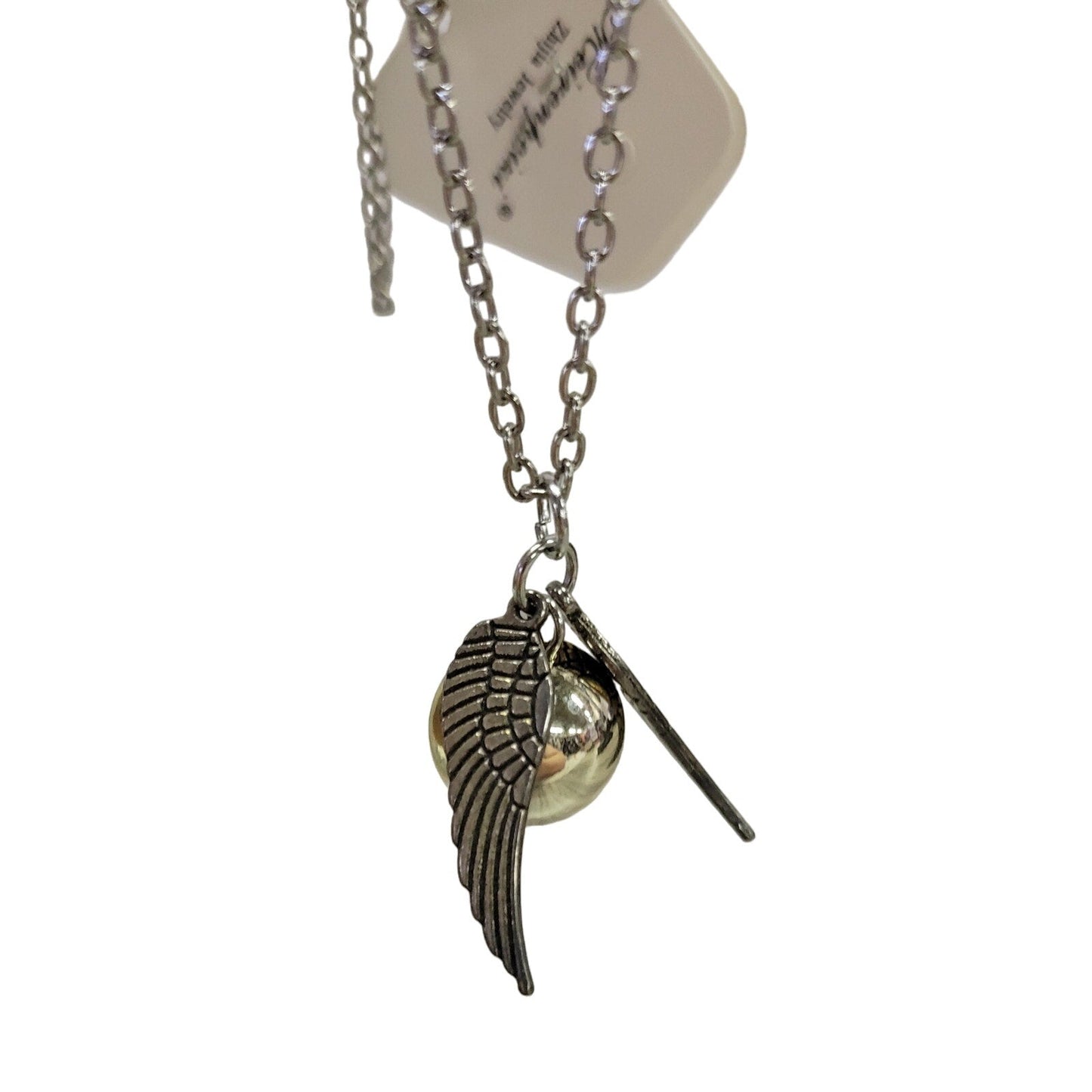 Golden Snitch on a silver 20" chain