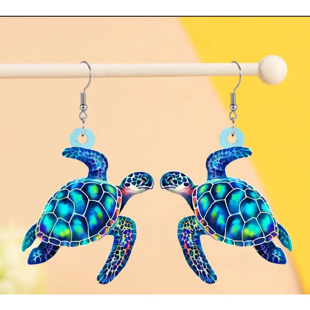Super cute Sea Turtle acrylic earrings