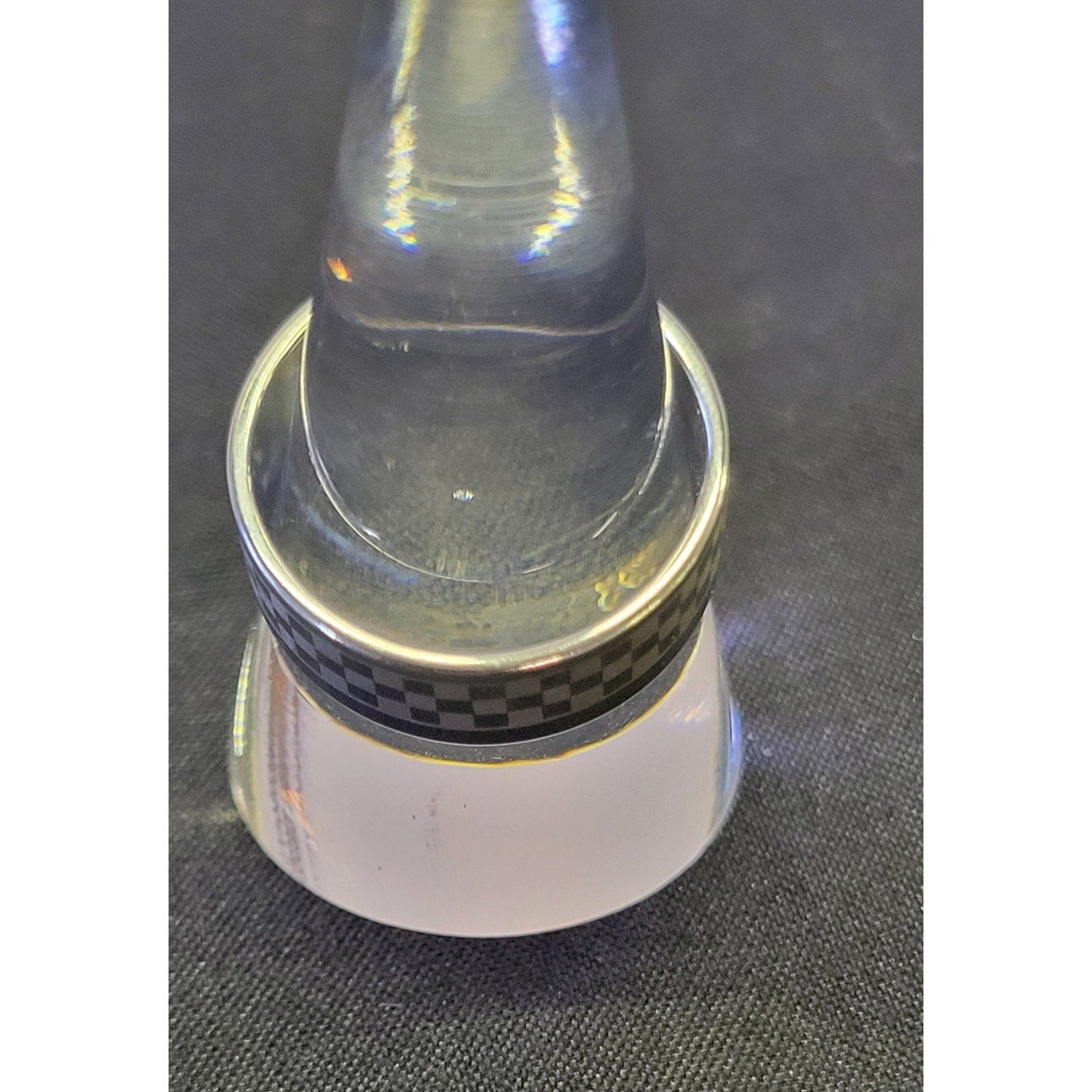 Unisex Checkered Stainless steel ring 7 1/2"