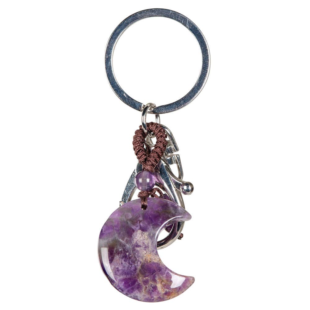 MOON KEYCHAIN: TIGER EYE
