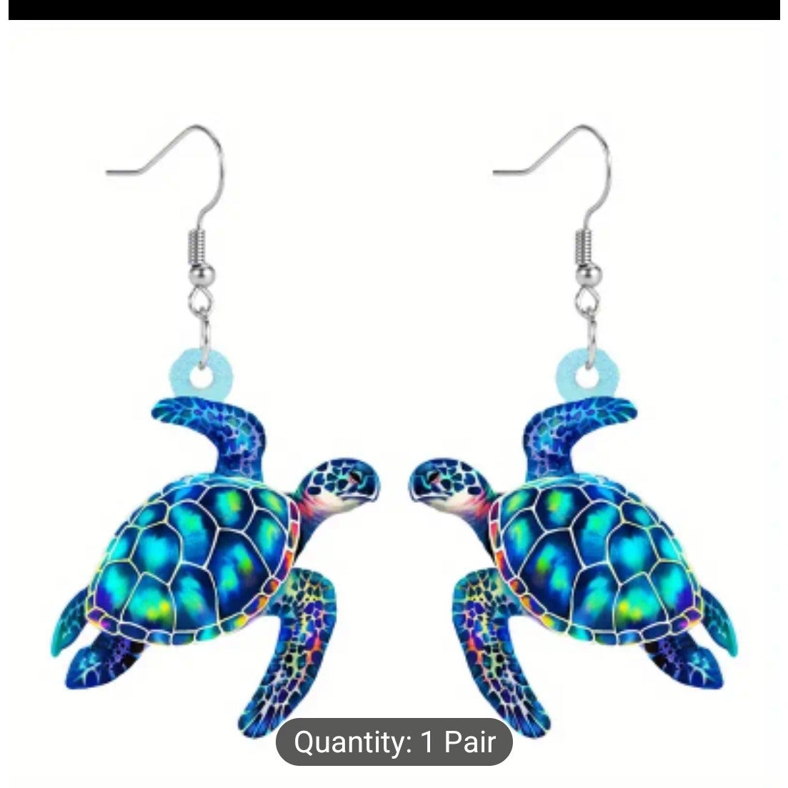 Super cute Sea Turtle acrylic earrings