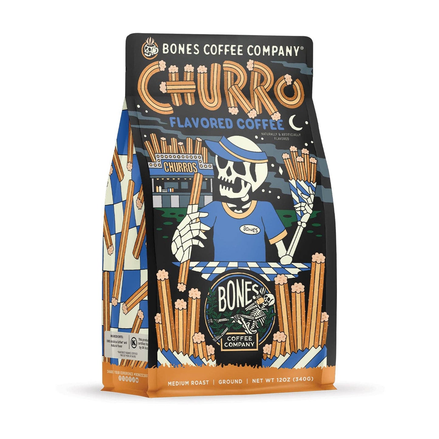 Churro Coffee | 12oz | Whole Bean & Ground: Ground