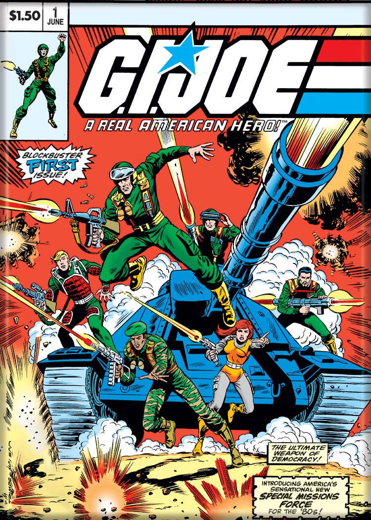 G.I. Joe Comic 1 Tank Magnets 2.5" X 3.5"