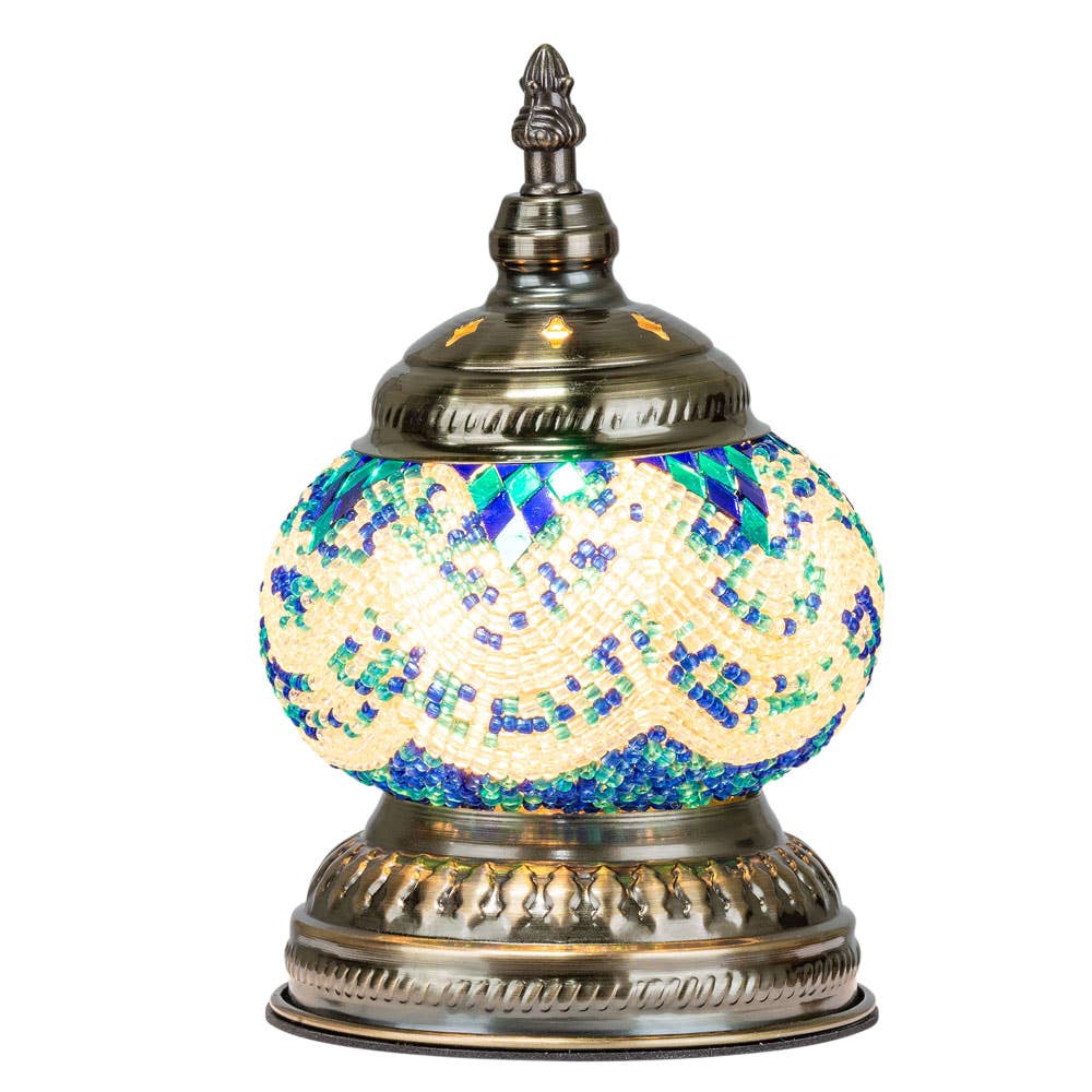 ASSORTED MOSAIC LAMPS WITH LIGHT