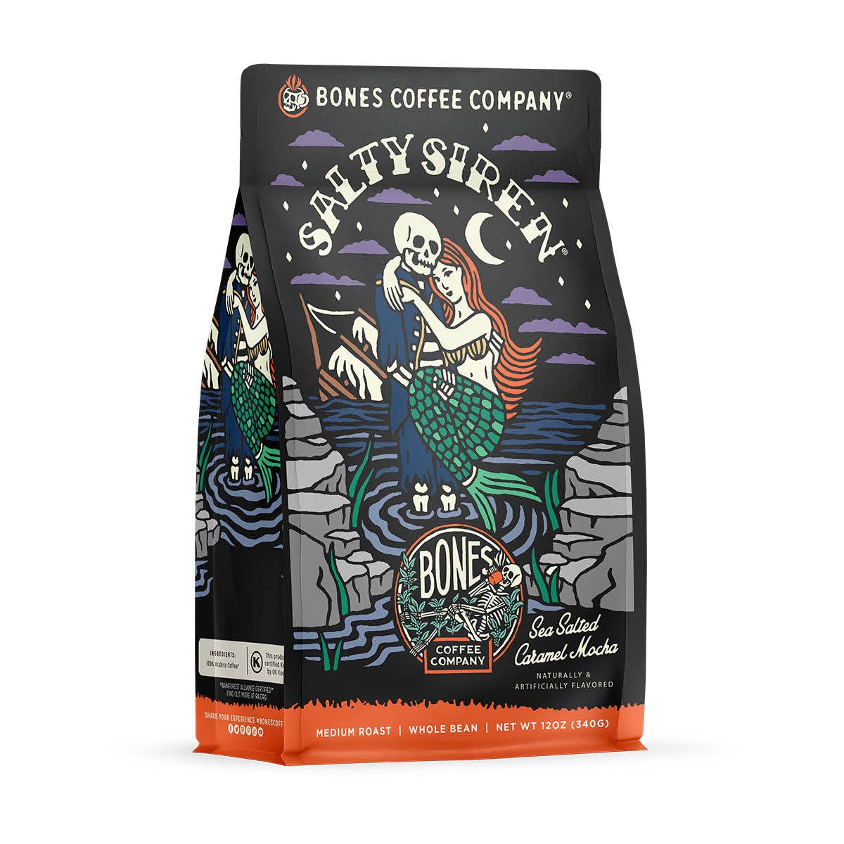 Salty Siren Flavored Coffee | 12oz | Whole Bean & Ground: Ground