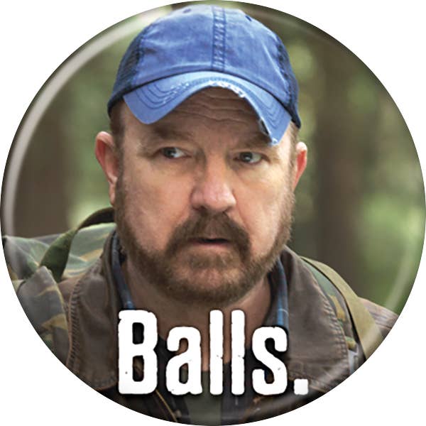 Supernatural Bobby Singer Balls Button