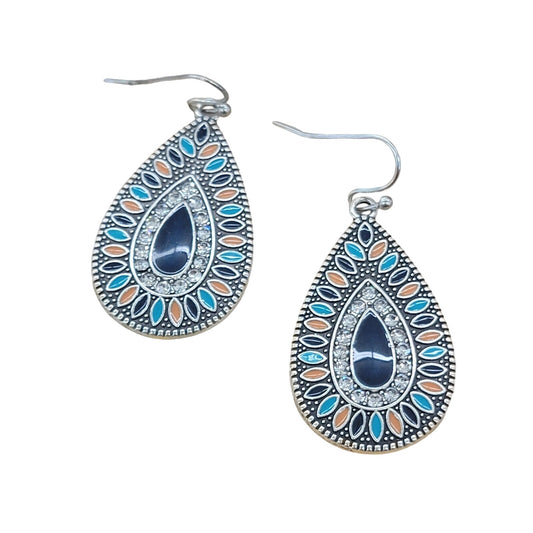 Tear drop dangle earrings women's lightweight earrings w beautiful color