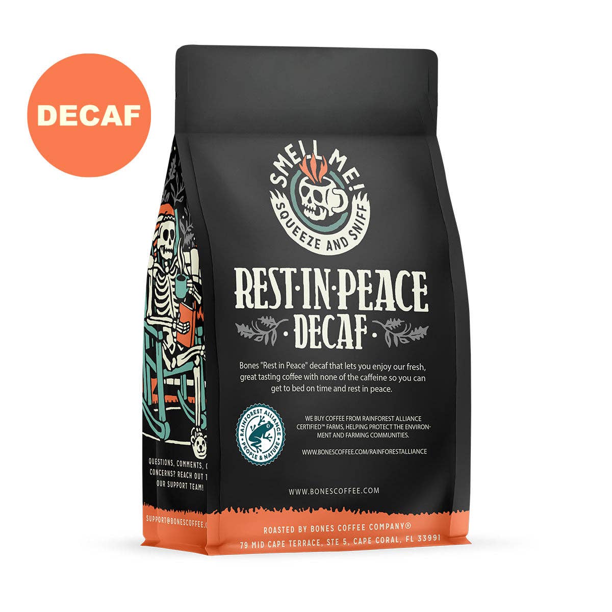 "Rest-In-Peace" Decaf Coffee | 12oz | Whole Bean & Ground: Whole Bean