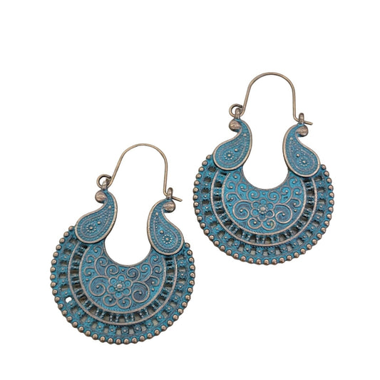 Boho Hoop earrings W/ Swirls