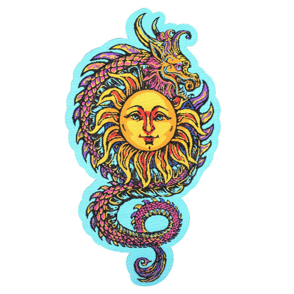 Sun Dragon Embroidered Patch