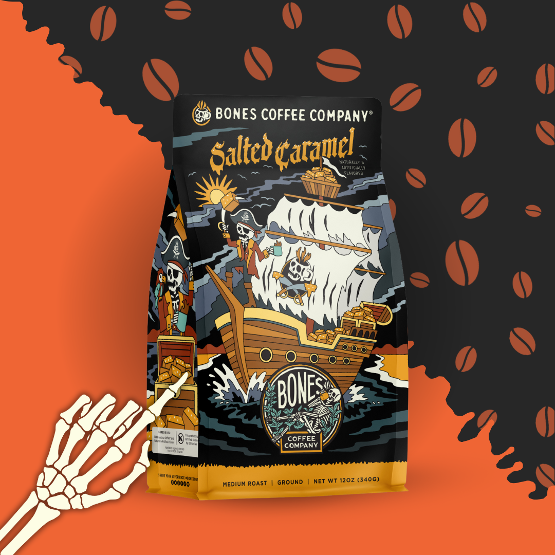 Salted Caramel Flavored Coffee | 12oz | Whole Bean & Ground: Whole Bean