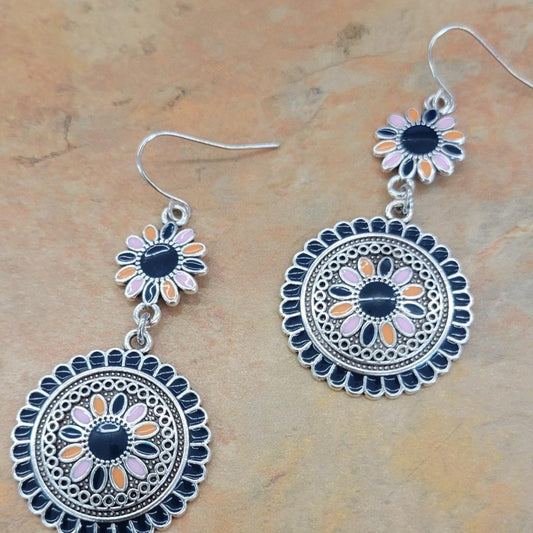 Lightweight Boho flower earrings