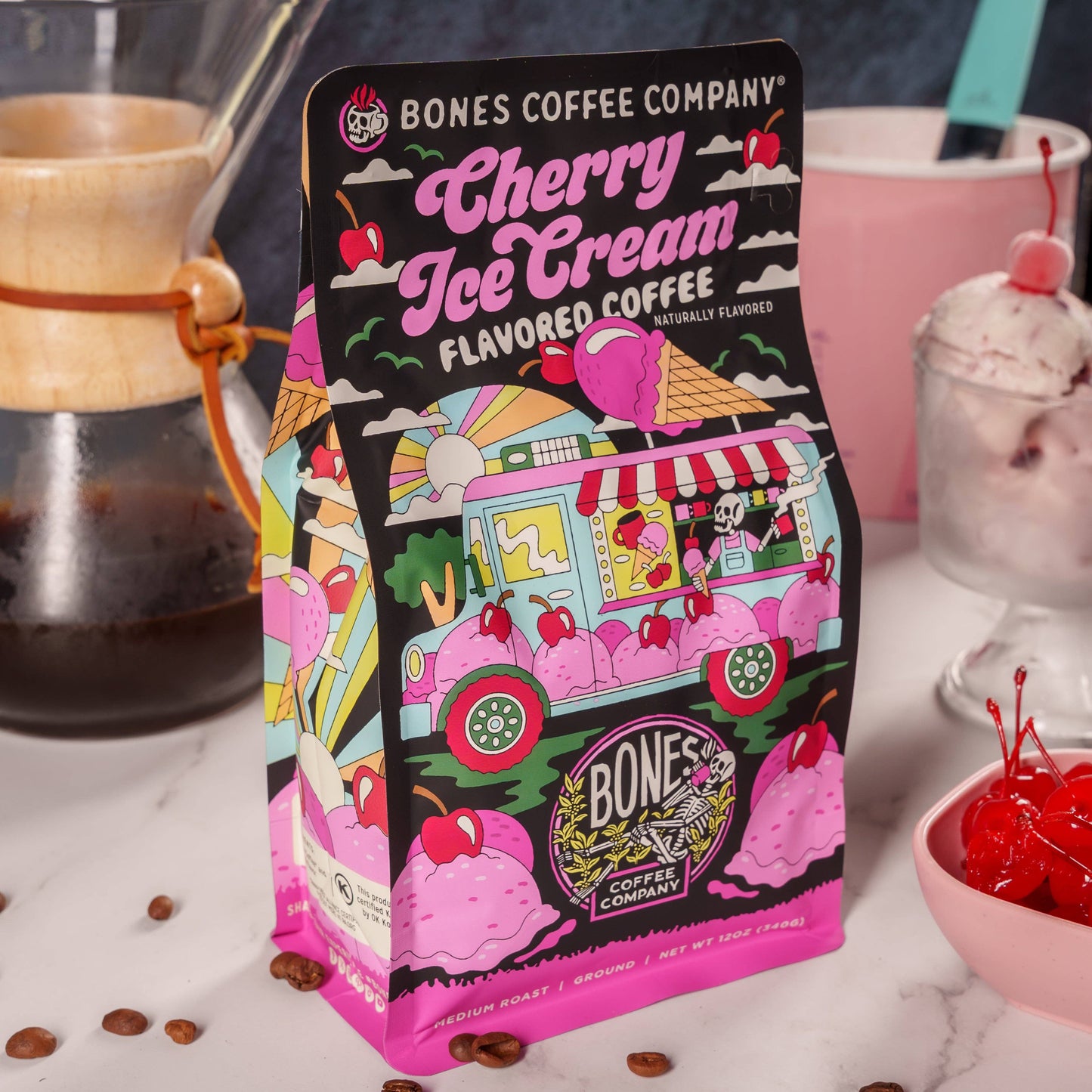 Cherry Ice Cream Coffee | 12oz | Whole Bean & Ground: Ground