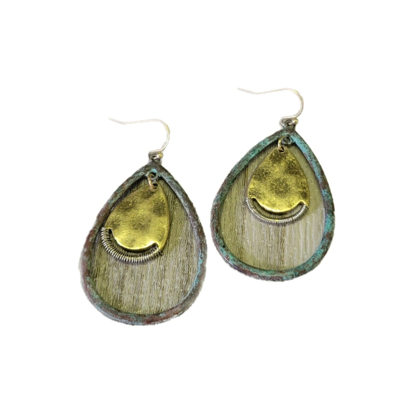 Patina Double Teardrop earrings