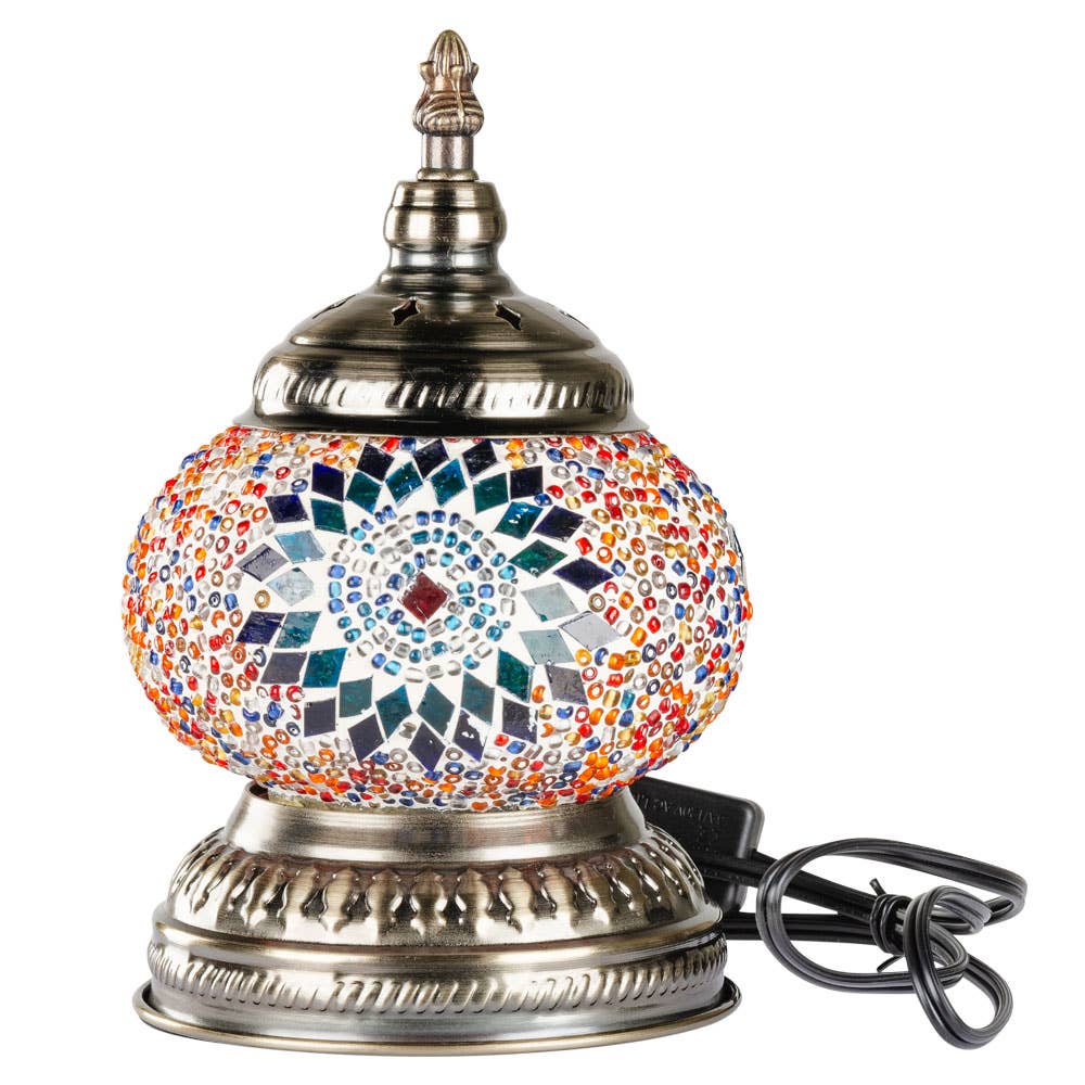 ASSORTED MOSAIC LAMPS WITH LIGHT