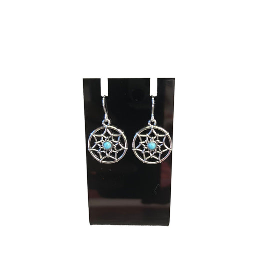 Spider web earrings