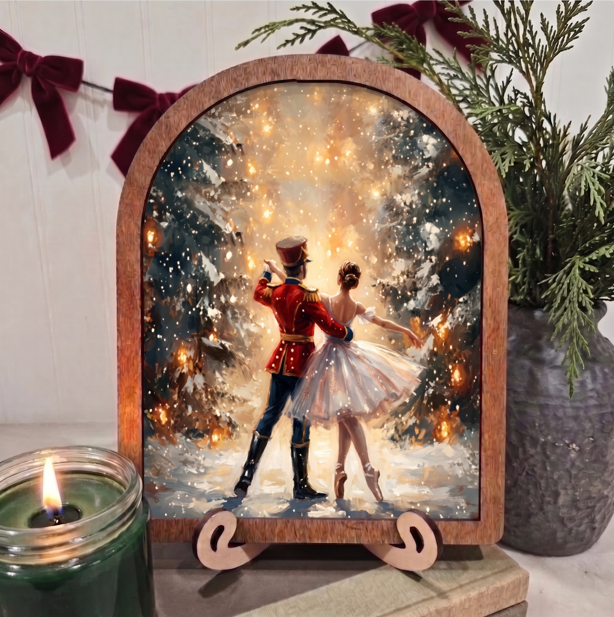 Arch Nutcracker Ballet Ballerina Framed Art Christmas: 8x10