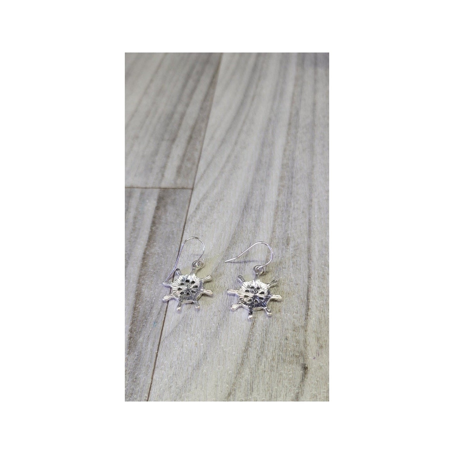 Ship wheel earrings