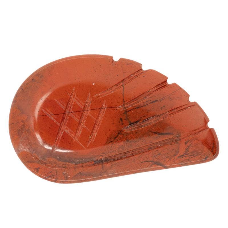 Carved Gemstone Angel Wings: Red Jasper