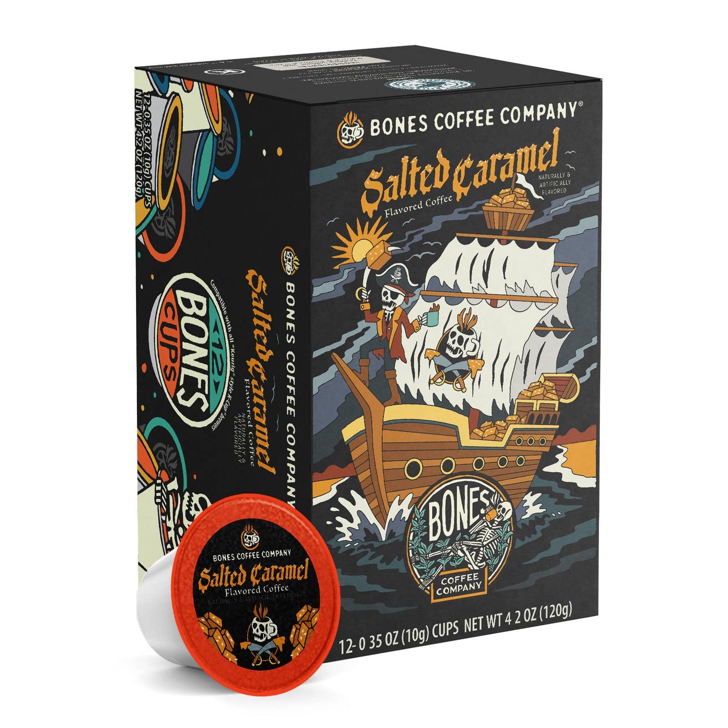 Salted Caramel Coffee Pods | 12 Count | Flavored Coffee