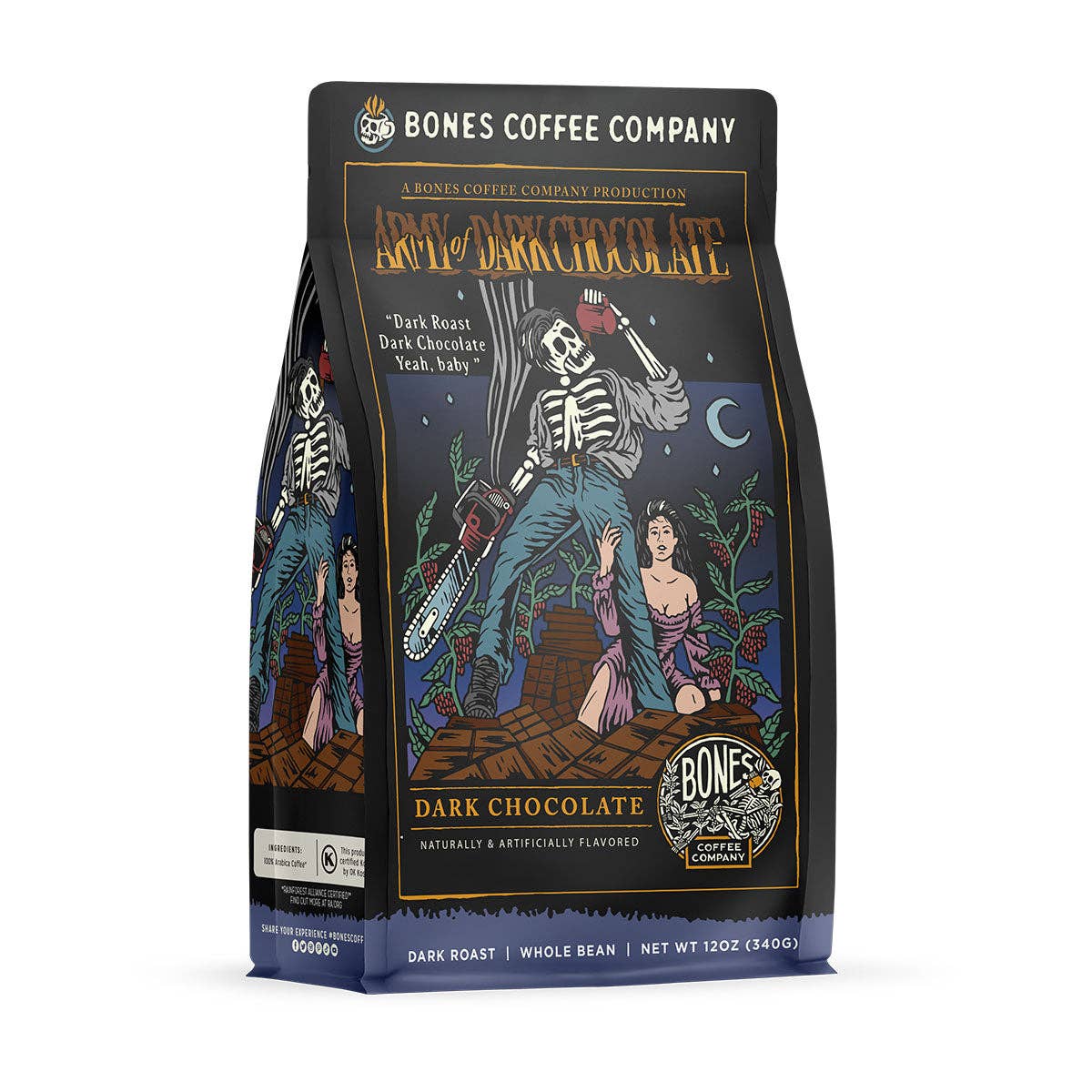 Army of Dark Chocolate Coffee | 12oz | Whole Bean & Ground: Ground